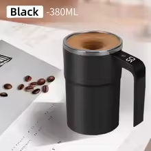 Automatic Self-Stirring Coffee Mug – 380ML Rechargeable Electric Mixing Cup ☕🖤