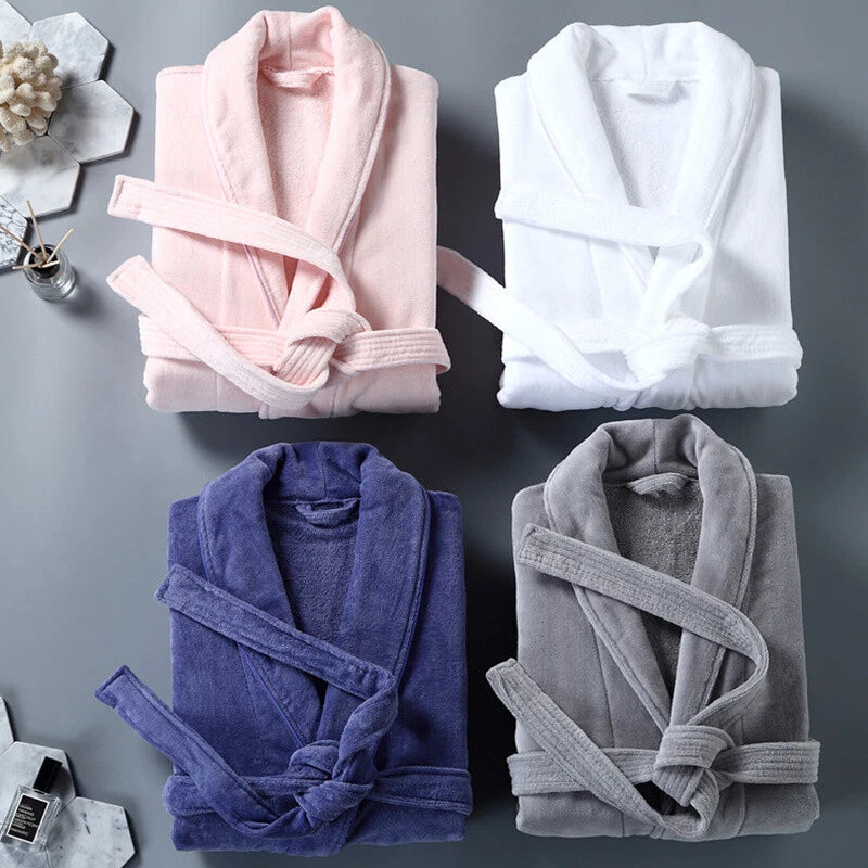 Unisex Luxury Bath Robe Dressing Gown – 100% Egyptian Cotton Terry Towelling | Soft, Absorbent & Hotel Quality