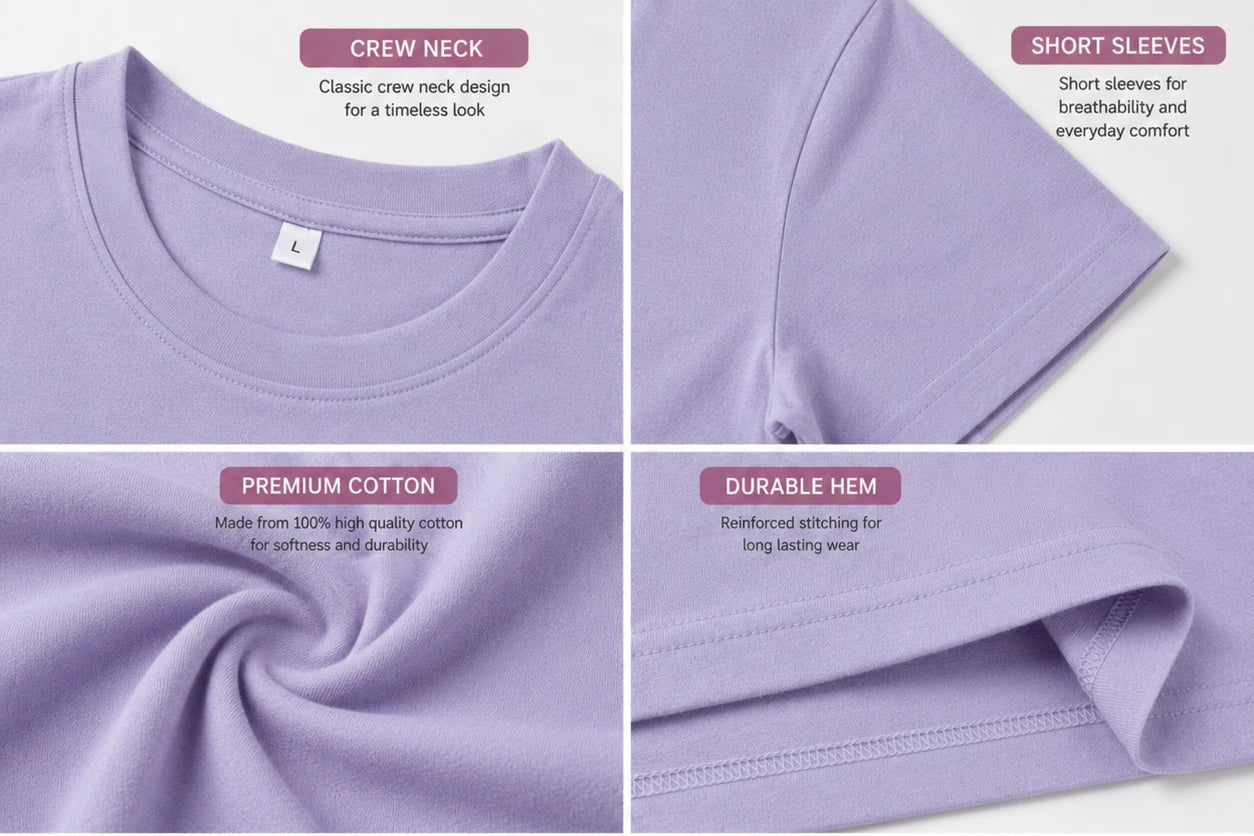 Men's Oversized T-Shirt โ 100% Cotton Soft Plain Short Sleeve Tee | Casual Crew Neck | UK