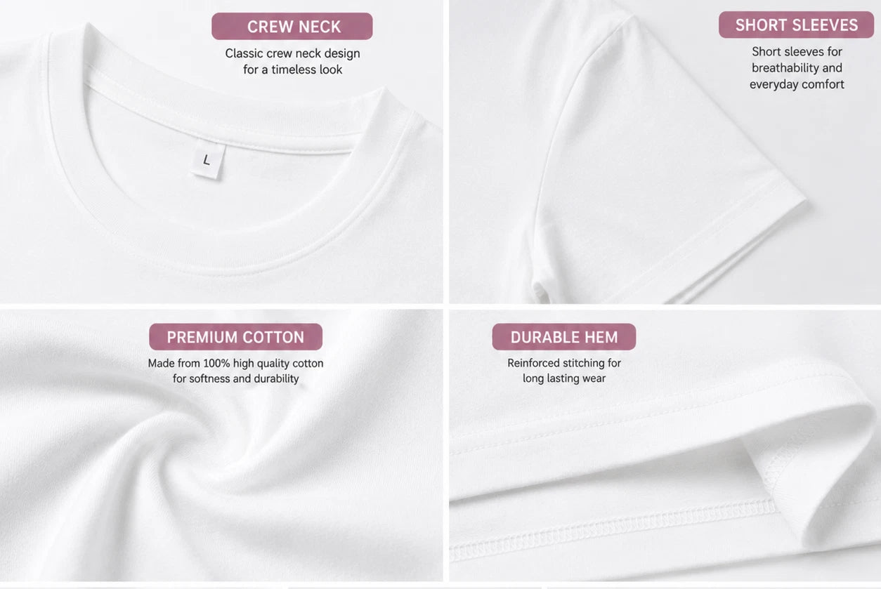 Men's Oversized T-Shirt โ 100% Cotton Soft Plain Short Sleeve Tee | Casual Crew Neck | UK
