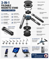 3-in-1 Foldable Magnetic Phone, Tablet & Laptop Stand